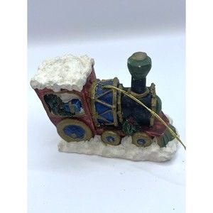 Vintage Christmas Ceramic Chalk Ornament Train Choo Choo